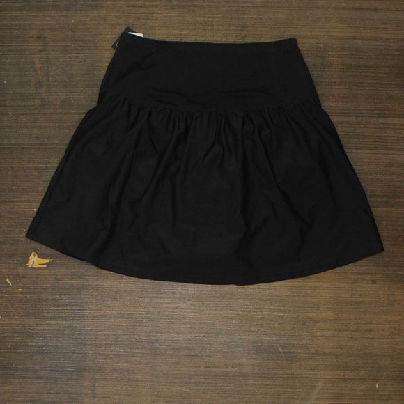 NWT Island Escape Plus Size Tummy-Control Swim Skirt 770068 16W Black - Picture 3 of 4